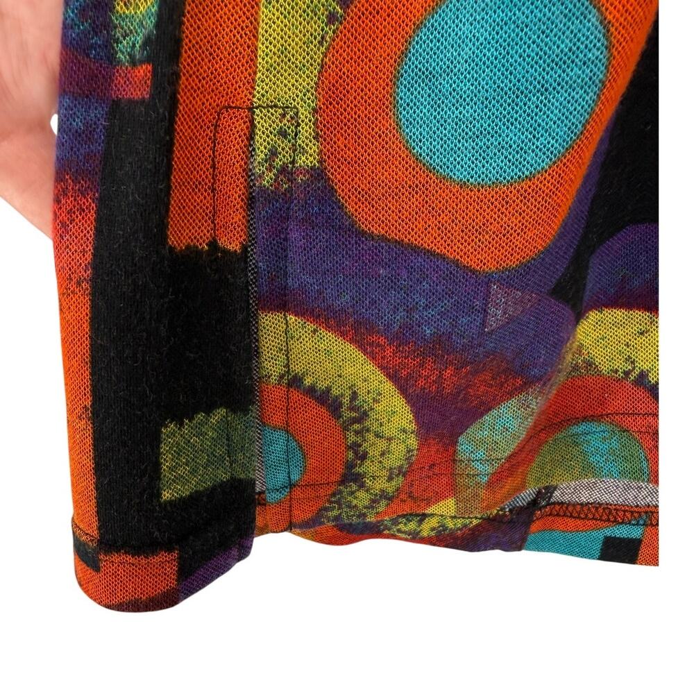 Ali Miles Vibrant Abstract Geometric Button Up Shirt SZ 3X Art to Wear Pop Art - Picture 5 of 10
